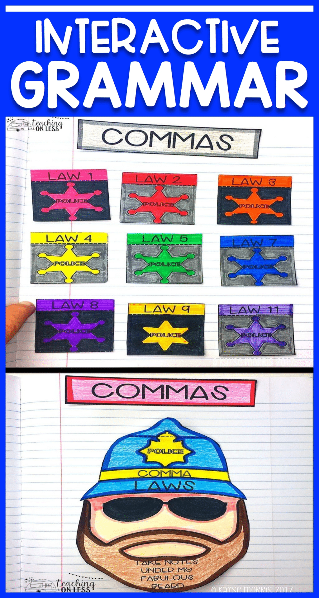 Grammar Interactive Notebook Commas