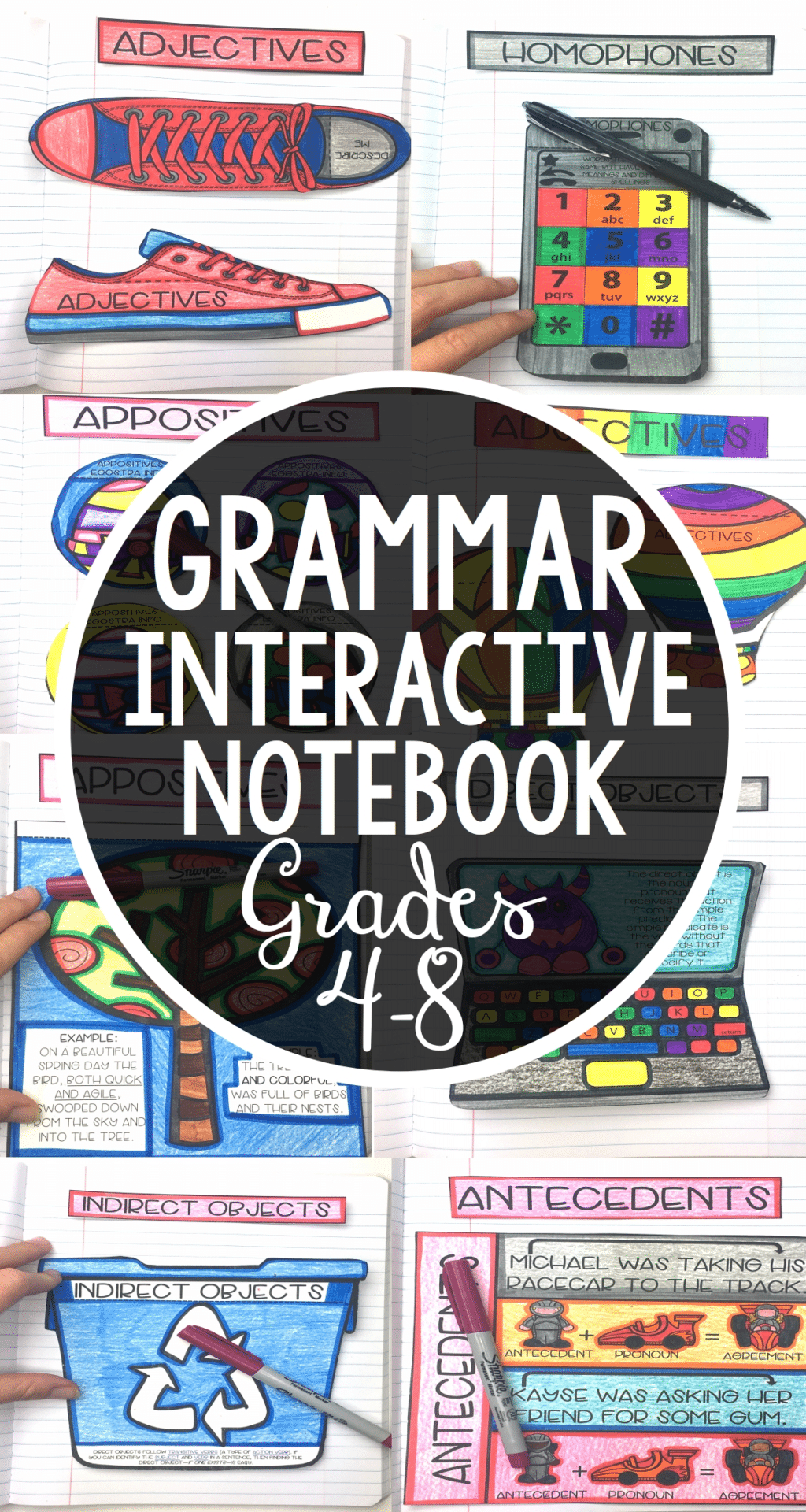 Grammar Interactive Notebook Grades 4-8