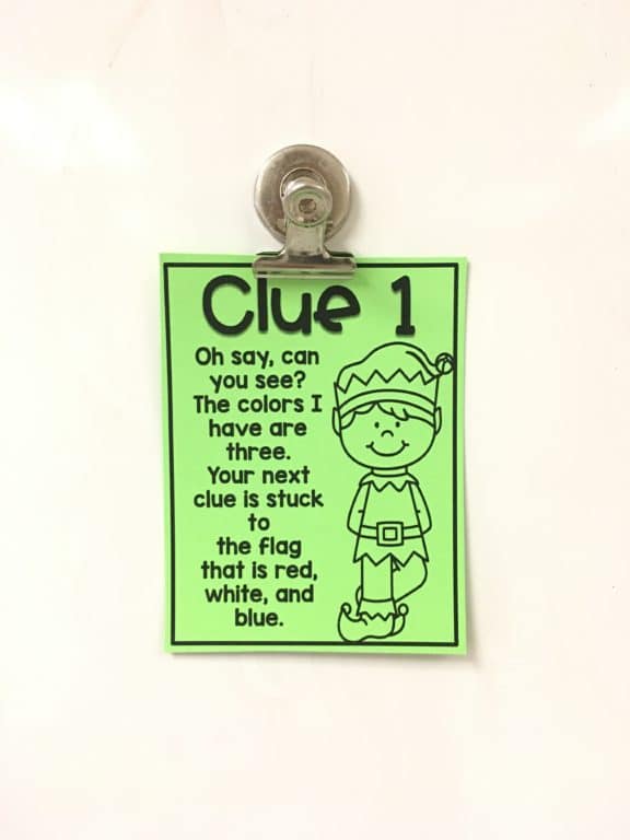 Elf Classroom Ideas Clue 1