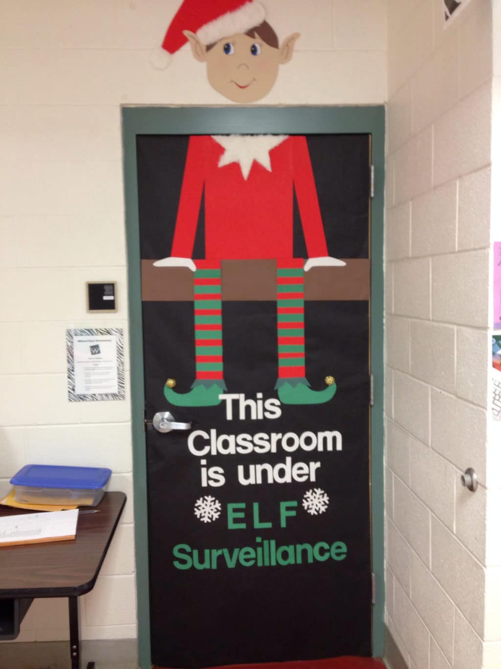 Classroom under elf surveillance