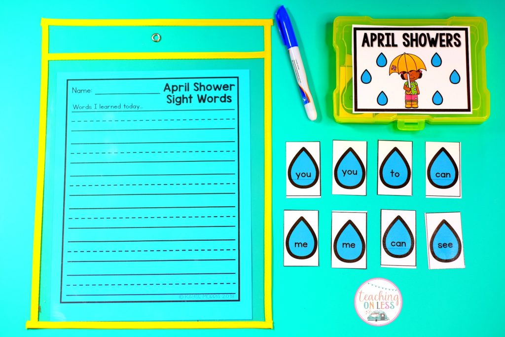 Rain and April Sight Word Game