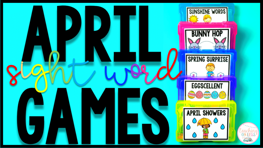 april sight word games editable