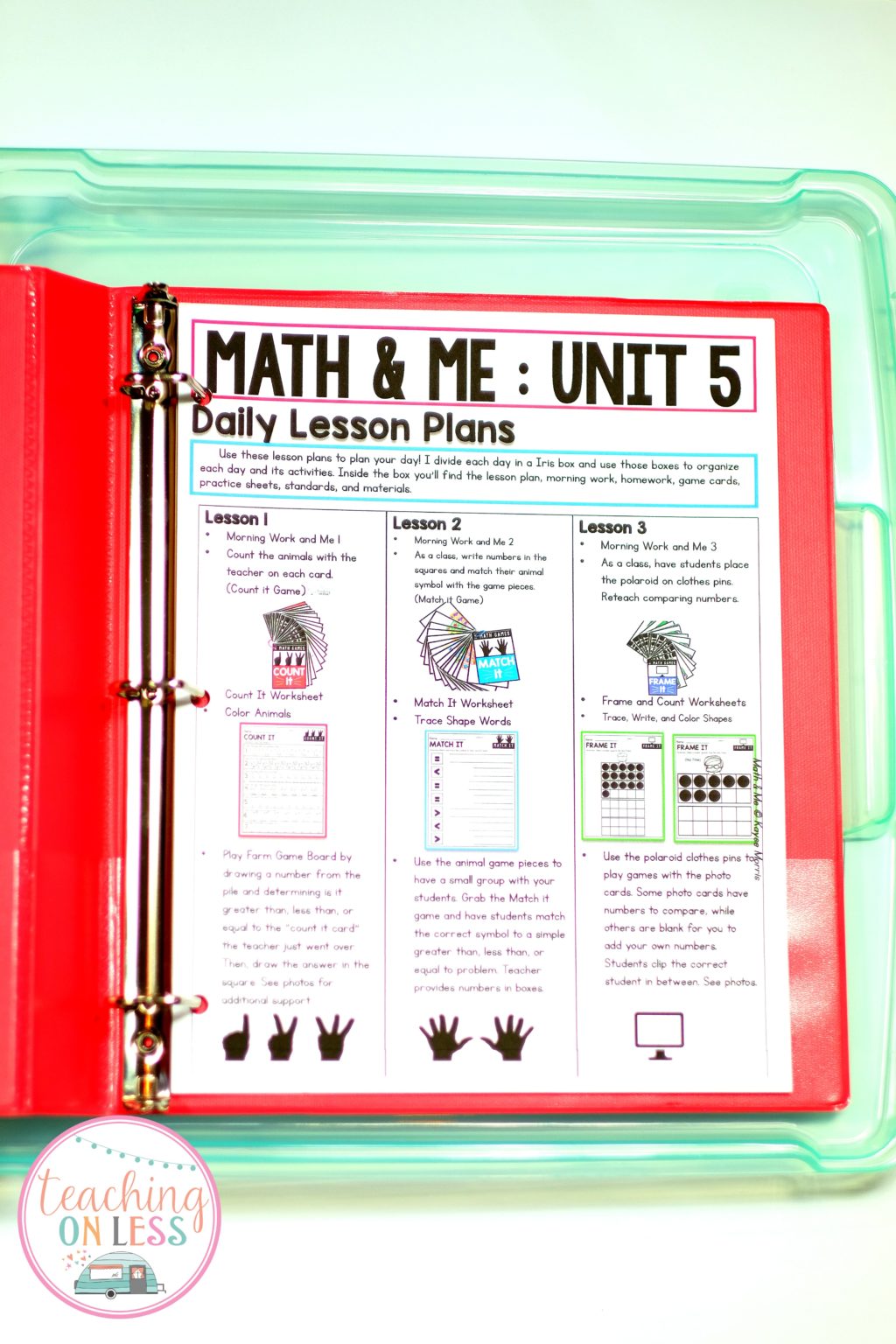 Kindergarten Bigger and Smaller Math Lesson Plan