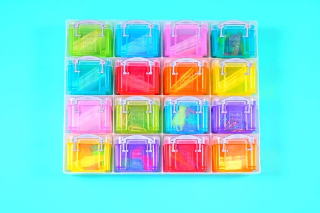 boxes for organizing math centers