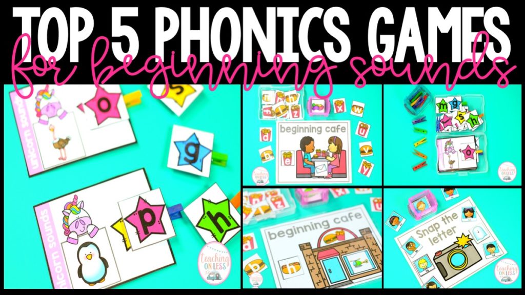 Phonics Picture Matching Hard  Phonics Games for School and Home