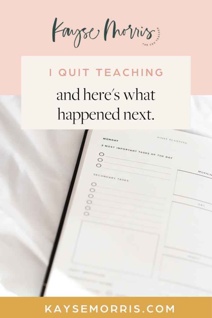quit teaching