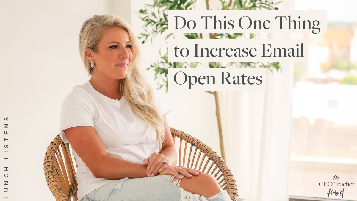 do this one thing to increase email open rates (lunch listens episode)
