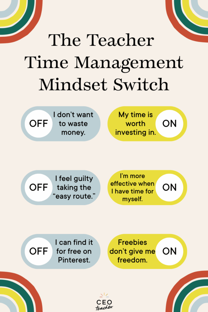the mindset shift on time management for teachers